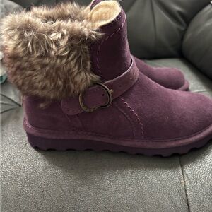 Purple Fur-Lined Boots